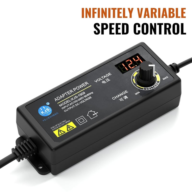VQP High Power 60W DC 12V Vibration Motor, 3800RPM Vibrating Motor, 4260 Brushed Electric Powerful Vibrator Motor, Adjustable Power Supply Mini Body for Electric Massage Chair Bed Sieve Shake Motor - Image 4